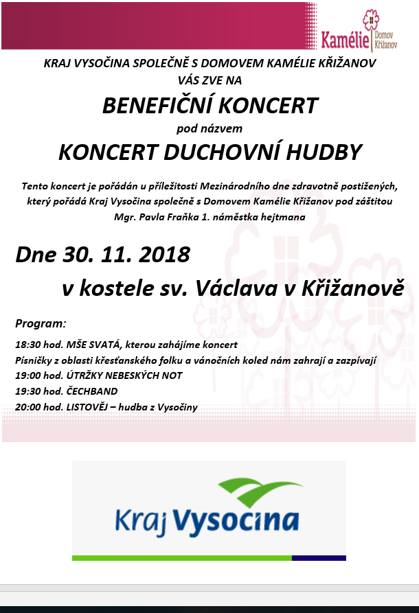 BENEFIČNÍ KONCERT 2018